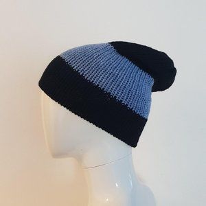Men's Black and Blue Hat